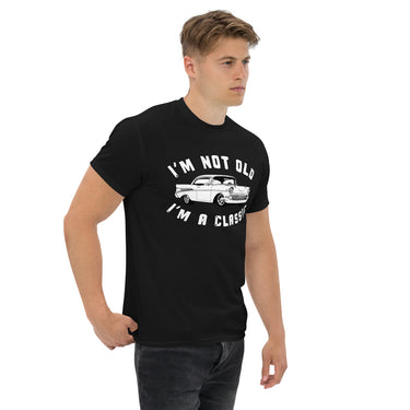 Im Not Old Im A Classic 57 Chevy Belair TShirt modeled in black